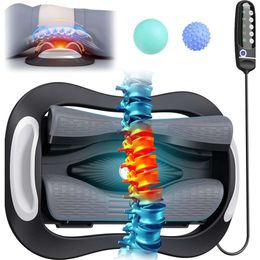 Electric Lumbar Traction Device with Adjustable Temperature and Vibration Massage for Lower Back Stretching - Ideal for Lumbar Spine and Sciatica Relief