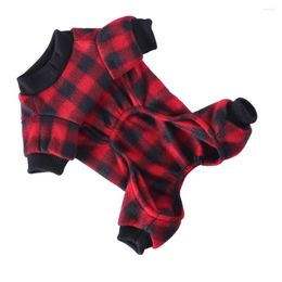 Dog Apparel Pyjamas Puppy Lattice Coats Pet Outfits Cotton Nightgowns Costume Shirt Jacket Cold-proof Cats Dogs Warm Clothing