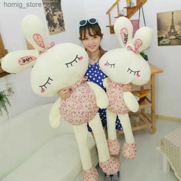 Plush Dolls 1 pc Cute Kawaii Plush Toys Lovely Floral Rabbit Doll Wedding Gift for Sale Plush Toy Kids Doll Baby Birthday gifts for Children Y240415