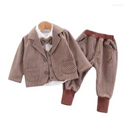 Clothing Sets Spring Autumn Baby Clothes For Boys Children Casual Coat Shirt Pants 3Pcs/Set Toddler Formal Costume Kids Gentleman