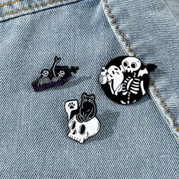 halloween horror spooky ghost enamel pins Cute Anime Movies Games Hard Enamel Pins Collect Cartoon Brooch Backpack Hat Bag Collar Lapel Badges