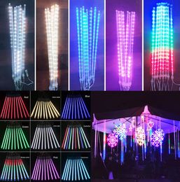 DHL 30cm 8lampsset Christmas Decorations Party Lights Meteor Shower Lamp LED Light Bar Decorative Outdoor Waterproof Tube Colored6169911