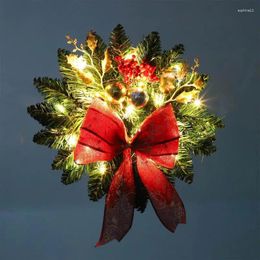 Decorative Flowers Artificial Luminescent Door Wreath Christmas With LEDs Light Battery Operated Table Centrepiece Decorations