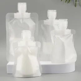 Storage Bottles 4pcs /set Portable Travel Packing Bag Transparent Fluid Makeup Refillable Bottle Empty Squeeze Pouch