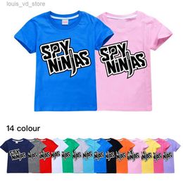 Clothing Sets Summer Kids cosplay SPY NINJA Top Short Sleeve T-shirt Cotton Tshirts Girls Clothes For Boys Tee costumes kawaii christmas shirt T240415