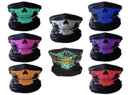 Bicycle Ski Skull Half Face Mask Ghost Scarf Multi Use Neck Warmer COD Halloween gift cycling masks outdoor cosplay accessories2034680