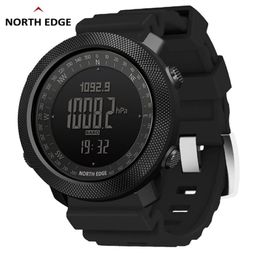 NORTH EDGE Altimeter Barometer Compass Men Digital Watches Sports Running Clock Climbing Hiking Wristwatches Waterproof 50M 220421311r