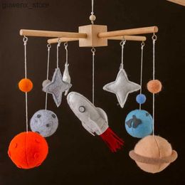 Mobiles# Baby Star Felt Rattles Crib Bed Bell Mobiles Toy 0-12 Months Bell Musical Box Newborn Crib Bed Bell Toddler For Musical Toy Gift Y240415Y2404171U16