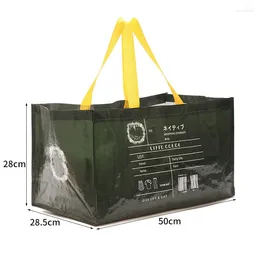 Storage Bags 40L Weaving Simplicity Eco Reusable Shopping Grocery Bag Washable Ripstop Handbags Foldable Cloth LOT