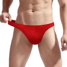 Underpants Men Enhance Thong Shorts U Convex Pouch G-String Bikini Minikini Tangas Posing Underwear T-Back Hollow Out Breathable