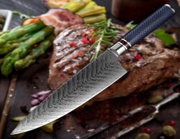 Chef Knife Damascus Steel 85 Inch Professional Japanese Kitchen Knife Sharp Gyutou Kiritsuke Utility Resin Honeycomb Handle Cooki3052842