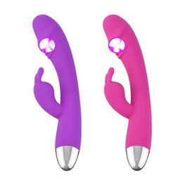 Huihai fun rabbit dual motor charging simulation vibrator massager penis sex products 6OOL