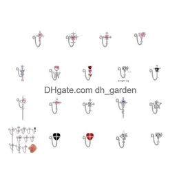 Beaded Diamond Anti Allergy Stainless Steel Nose Ring Stud Screws Rose Ball Piercing Rings Women Jewellery Will And Dandy Gif Dhgarden Dhoeq