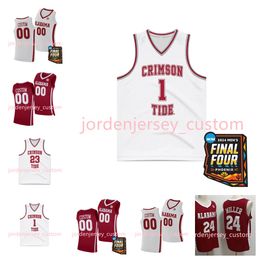 New 2024 Final Four Alabama Basketball Jerseys Brandon Miller Mark Sears Grant Nelson Sam Walters Nick Pringle Aaron Estrada Rylan Griffen Jarin Stevenson Sexton