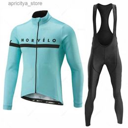 Cycling Jersey Sets Morvelo Pro Team 2023 Spring and Fall Mens Long Seve Cycling Sets Bicyc Clothing Mountain Bike Clothes Suits Ropa Ciclismo L48