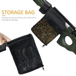 Storage Bags 1Pcs Hunting Mesh Bag M4 Military Army Shooting Brass Gun Ar15 Catcher Wrap Tactica Trap Shell