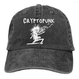 Ball Caps Adjustable Solid Colour Baseball Cap CryptoPunk Sign Washed Cotton NFT YABC Sports Woman Hat
