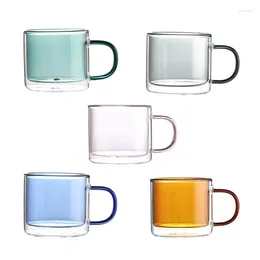 Wine Glasses 250ml Drinking Tumbler Whiskey Vodka Cup Coffee Juice Water Cups Tea Creative Mug Double Wall Glass Mugs For Home