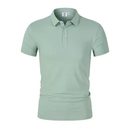 Men's Polos POLO Shirt Summer 2024 Fashion Brand Lapel T-shirt Solid Colour Short-sleeved Casual Top