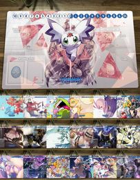 Mouse Pads Wrist Rests New Multiple Styles DTCG Duel Playmat Digimon Angewomon Ladydevimon Lilithmon Desk Mouse Pad Trading Card Game Mat + Free Bag