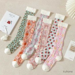 Socks Hosiery Summer Thin Women Stockings Ultra-thin Transparent Crystal Silk Long Socks Sweet Girls Cartoon Cute Fishnet Stockings Knee Socks