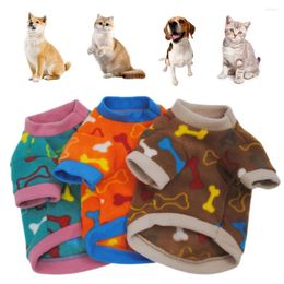 Dog Apparel Fleece Pet Clothes For Dogs Clothing Warm Vest Shirt Puppy Cat Coat Hoodie Bone Love Print Pets
