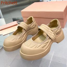 Dress Shoes Round Toe Square Heel Women Pumps Shallow Cover Solid Pleated Fashion Buckle Strap Comfortable 2024 Est