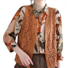 Women's T Shirts Fashionable Crochet Summer Top Open Front Cardigan Outerwear Shawl For Women