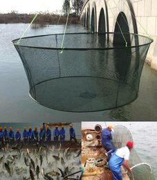 25 high quality foldable netting large net fishing nylon durable landing nets prawn bait crab shrimp fish trap fishing net4346778