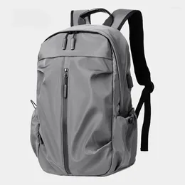 Backpack Leisure Korean Solid Wash Business Commuter Computer Men's Trendy Student Bag