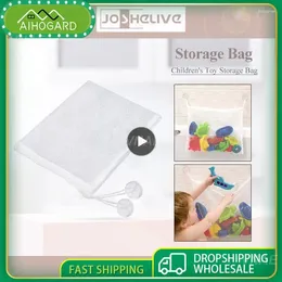 Storage Bags Toy Bag Folding Hanging Multifunction Bathroom Accessories Bathtub Doll Organizer Shower Baby Mesh Suction Cups