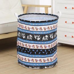 Laundry Bags Bohemian Storage Bag Ethnic Large Folding Children's Dirty Basket Clothes And Organisation Wardrobe Organiser