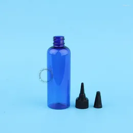 Storage Bottles 30pcs/Lot Wholesale Plastic 100ml PET Blue Costmetic Lotion With Water Emulsion Refillable Small Container Packaging 10/3OZ