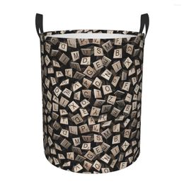 Laundry Bags Scrabble Tile Madness Dirty Basket Waterproof Home Organiser Clothing Kids Toy Storage