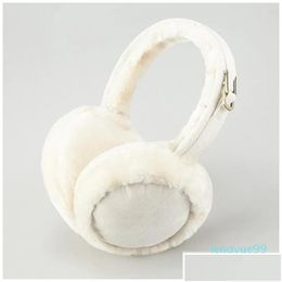 Ear Muffs Warm P Earmuffs Imitation Fur Uni Sweet Style Pure Color Fashion Foldable Soft Simple Adjustable Winter Drop Delivery Dhrzr