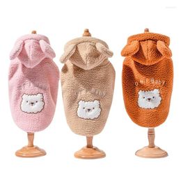 Dog Apparel Fleece Hoodies Cute Ear Clothes For Small Medium Dogs Winter Warm Puppy Coat Comfortable Cat Vest Pet Clothing Accessories