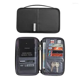Storage Bags Travel Wallet Family Passport ID Bag Creative Multi-functional Waterproof Change Card File Holiday Gift