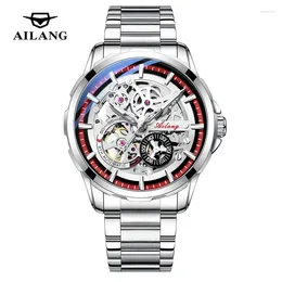 Wristwatches AILANG Men Watch Luxury Personalized Automatic Mechanical 2024 Fashion Skeleton Watches Luminous Hands 30M Waterproof