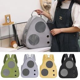 Cat Carriers Mesh Backpack Carrier Bag PU Portable Travel Outdoor For Small Dog Cats Transparent Breathable Pets