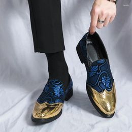 Casual Shoes Loafers Spring Autumn Breathable Slip-On Print Handmade Splice Hard-wearing Men Size 38-46