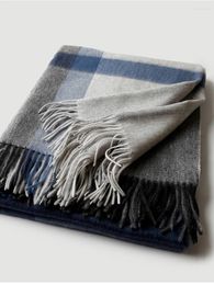 Blankets Lamb Wool Plaid Blanket Shawl Soft Warm Cover Sofa Throw Bedspread Travel Nap Wrap Home Decoration