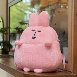 Storage Bags MyFriend Pink Rabbits Shape Plush Backpacks Cartoon Large Capacity Women's Makeup Bag 28x26cm Fashion Versatile Zipper