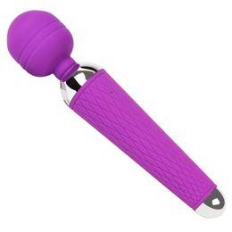 Massager Adult Sex Toys for Woman 10 Speed USB Rechargeable Oral Clit Vibrators for Women AV Magic Wand Vibrator Gspot Massager7911215