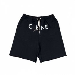 High quality designer clothing Correct CEL basic classic letter printed mens womens rolled edge shorts sanitary pants