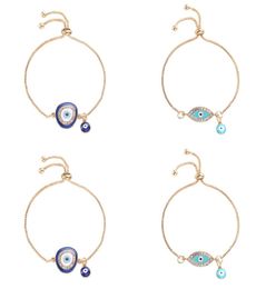 2020 Turkish Lucky Blue Crystal Evil Eye Bracelets For Women Handmade Gold Chains Lucky Jewelry Bracelet woman jewelry 71 R24690983