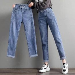 Women's Jeans Vintage High Waist Oversize 7XL Ankle-Length Stretch Baggy Denim Pants Casual Woman Spodnie Harem Pantalones Femme Hosen