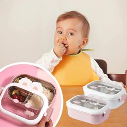 Dinnerware Stainless Steel Portable Lunch Box Compartment Can Water Injection Heated Be Office Bento Students With Kids Q5P8