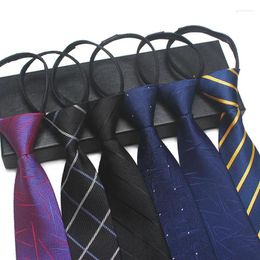 Bow Ties Men Necktie Zipper Lazy Tie Fashion Solid 7cm Business For Man Gravatas Handkerchief Bowtie Mens Wedding Shirt Accessories