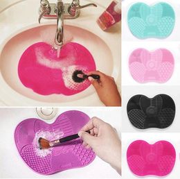 Silicone Brush Cleaning Mat Makeup Cosmetics Brushes Cleaning Pad Silicone Makeup Brush Cleaner Mat Portable Washing Brush Too5490877