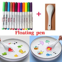 Novely Magical Water Painting Pen Colorful Mark Pen Markers Floating Ink Pen Doodle Water Pens Children Montessori Early Education Toys